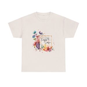 Euryia Larsen Flowers Unisex Heavy Cotton Tee - Image 3