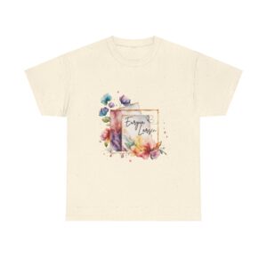 Euryia Larsen Flowers Logos Unisex Heavy Cotton Tee - Image 9